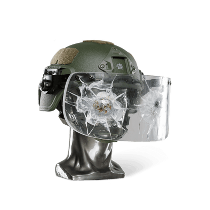 Ballistic Helmet with Face Shield - NIJ Level IIIA+